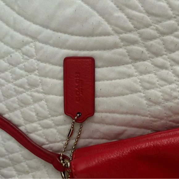 Coach Red Crossbody Bag Sleek Modern Design - Picture 12 of 15